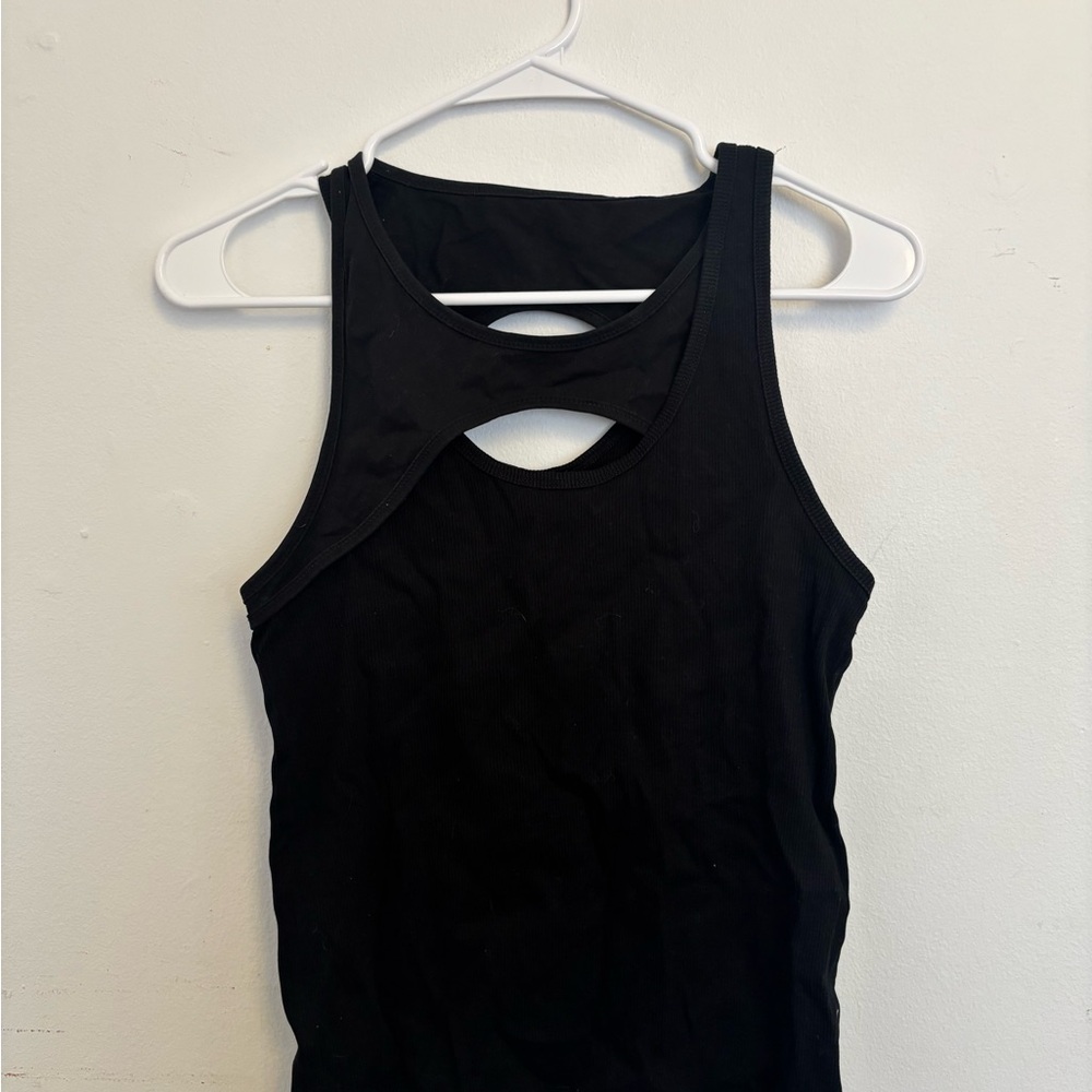 Black Dion Lee Cut-Out Tank Top